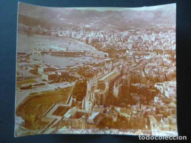 Fotograf&iacute;a antigua: PALMA DE MALLORCA VISTA AEREA ANTIGUA FOTOGRAFIA 20 X 25 CM