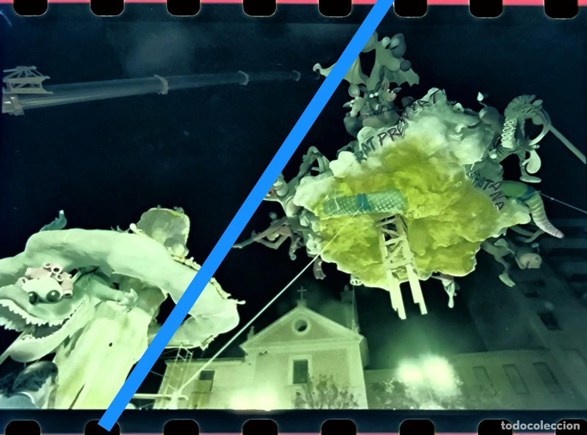 Fotograf&iacute;a antigua: Antiguo negativo de fotograf&iacute;a. Falla Plaza Na Jordana. A&ntilde;o 2000