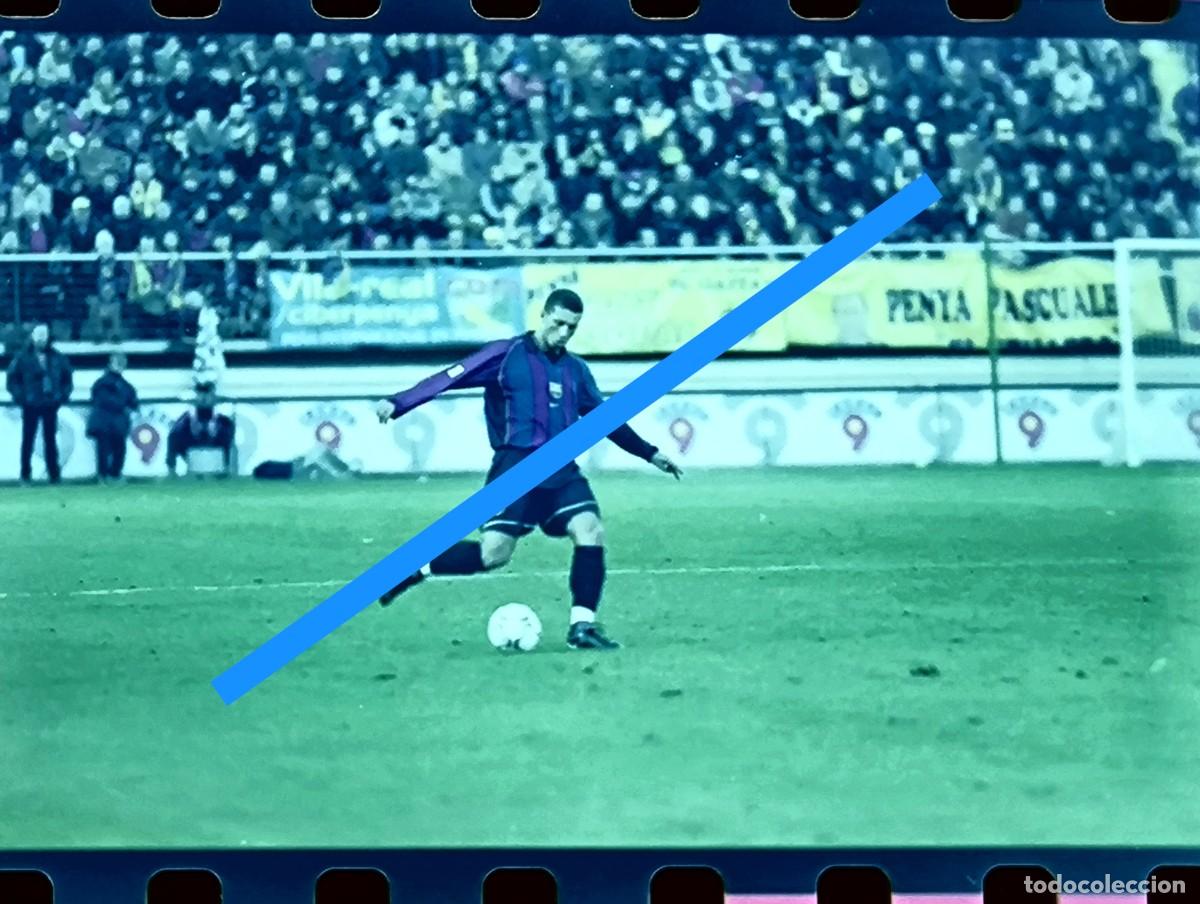 Fotograf&iacute;a antigua: Negativo de fotograf&iacute;a. F&uacute;tbol club Barcelona - Villarreal CF.