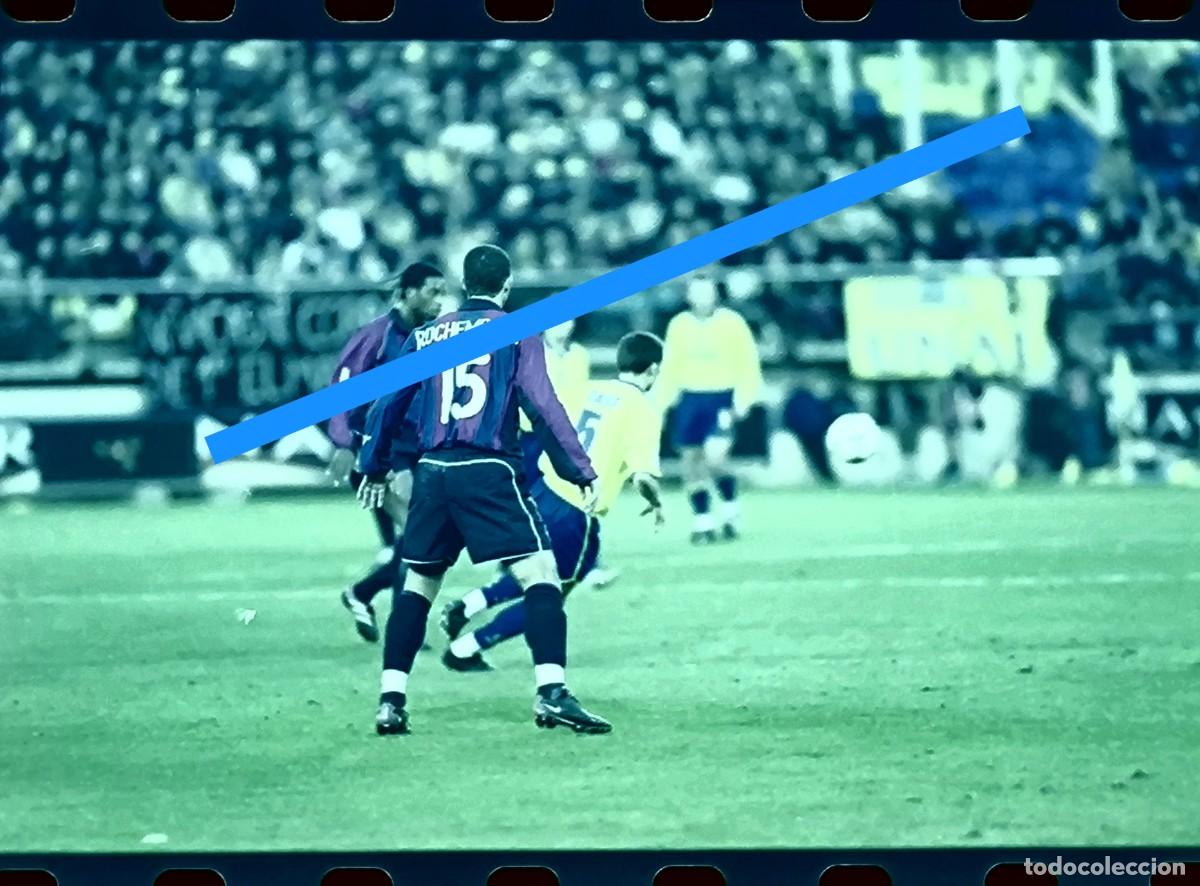 Fotograf&iacute;a antigua: Negativo de fotograf&iacute;a. F&uacute;tbol club Barcelona - Villarreal CF.