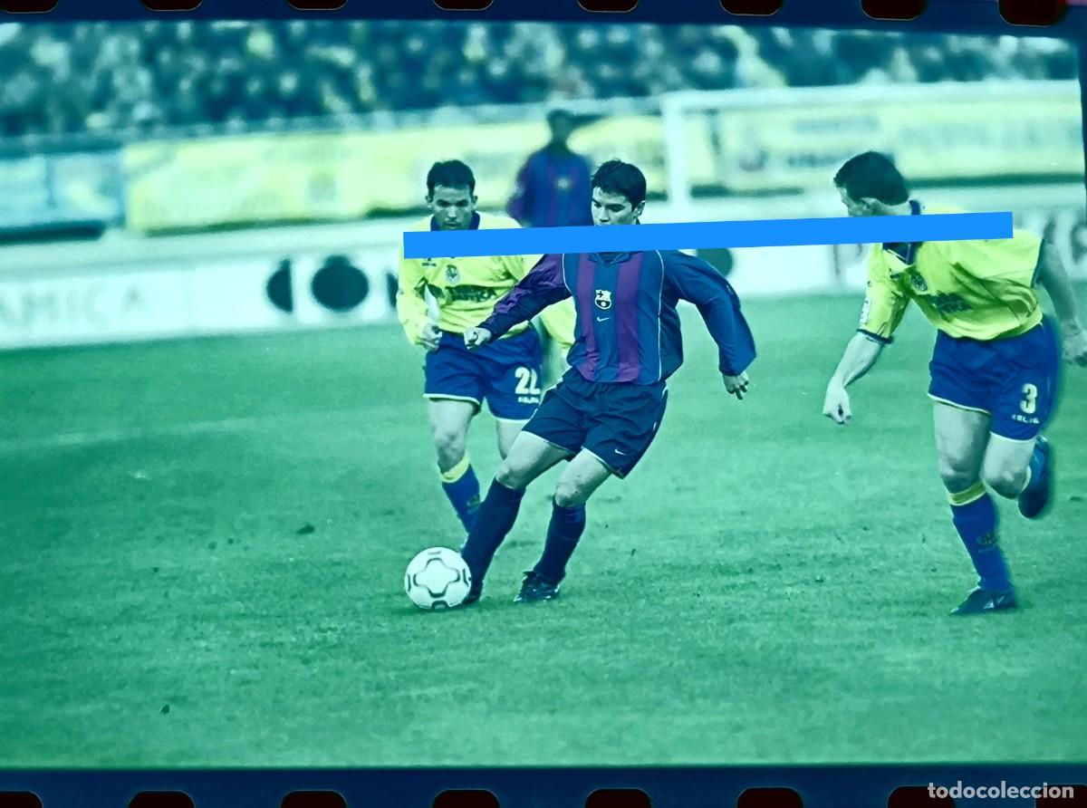 Fotograf&iacute;a antigua: Negativo de fotograf&iacute;a. F&uacute;tbol club Barcelona - Villarreal CF.