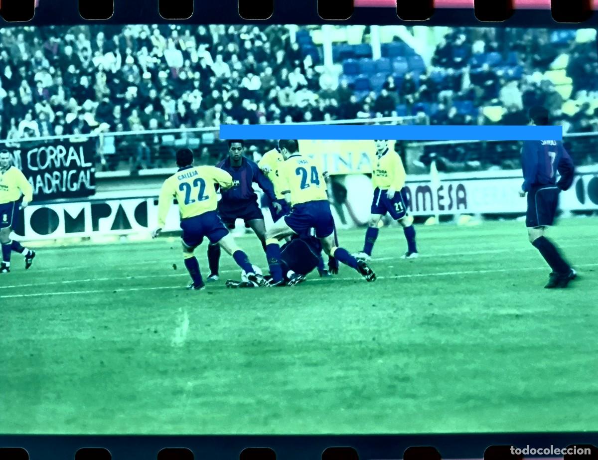 Alte Fotografie: Negativo de fotograf&iacute;a. F&uacute;tbol club Barcelona - Villarreal CF.