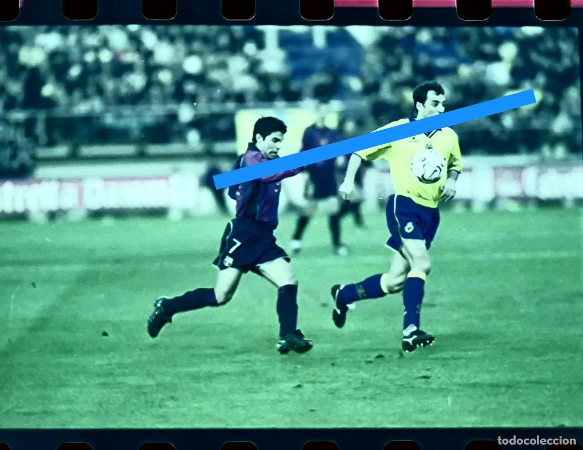 Fotografia antica: Negativo de fotograf&iacute;a. F&uacute;tbol club Barcelona - Villarreal CF.