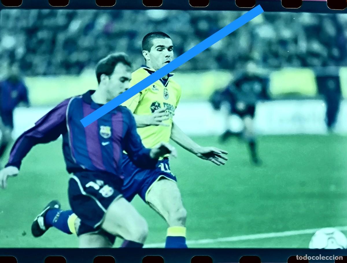 Fotografia antica: Negativo de fotograf&iacute;a. F&uacute;tbol club Barcelona - Villarreal CF.