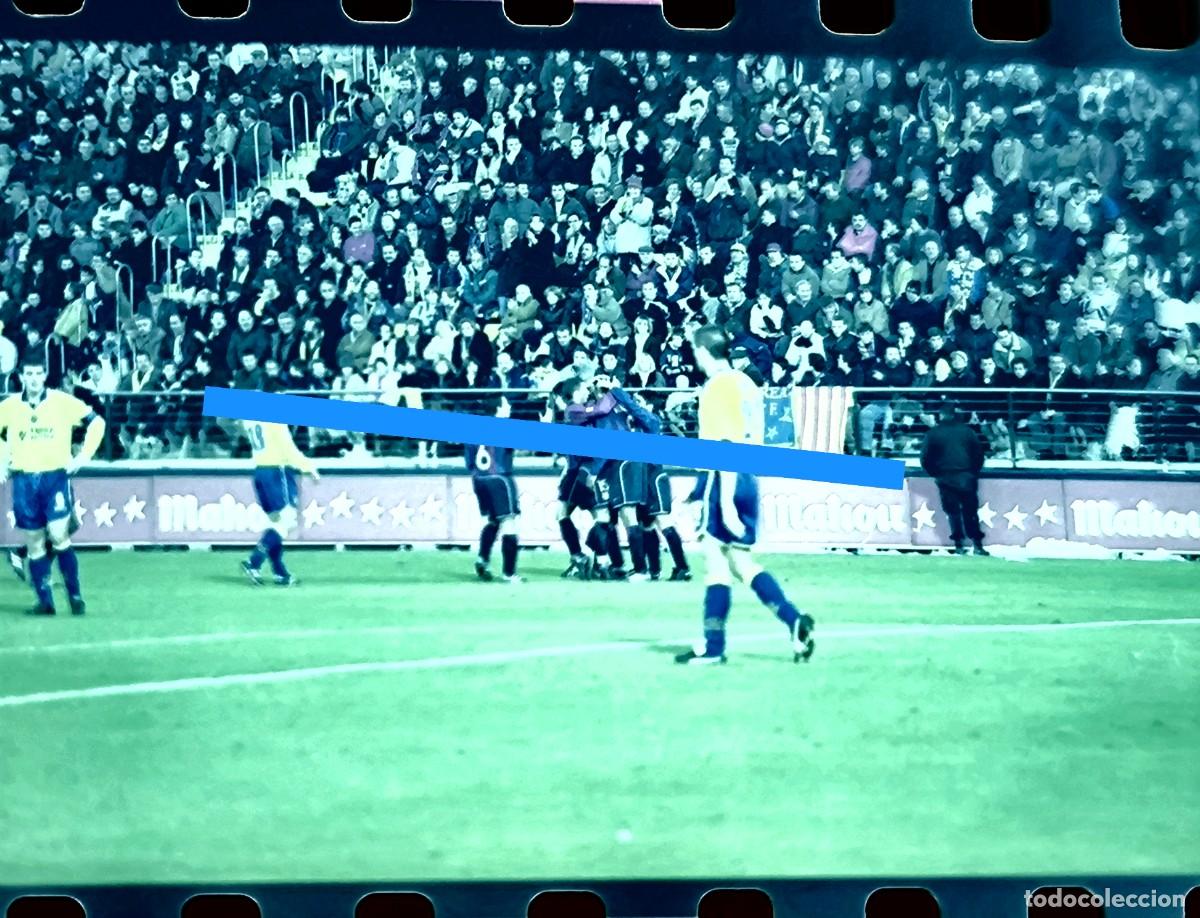 Fotografia antica: Negativo de fotograf&iacute;a. F&uacute;tbol club Barcelona - Villarreal CF.