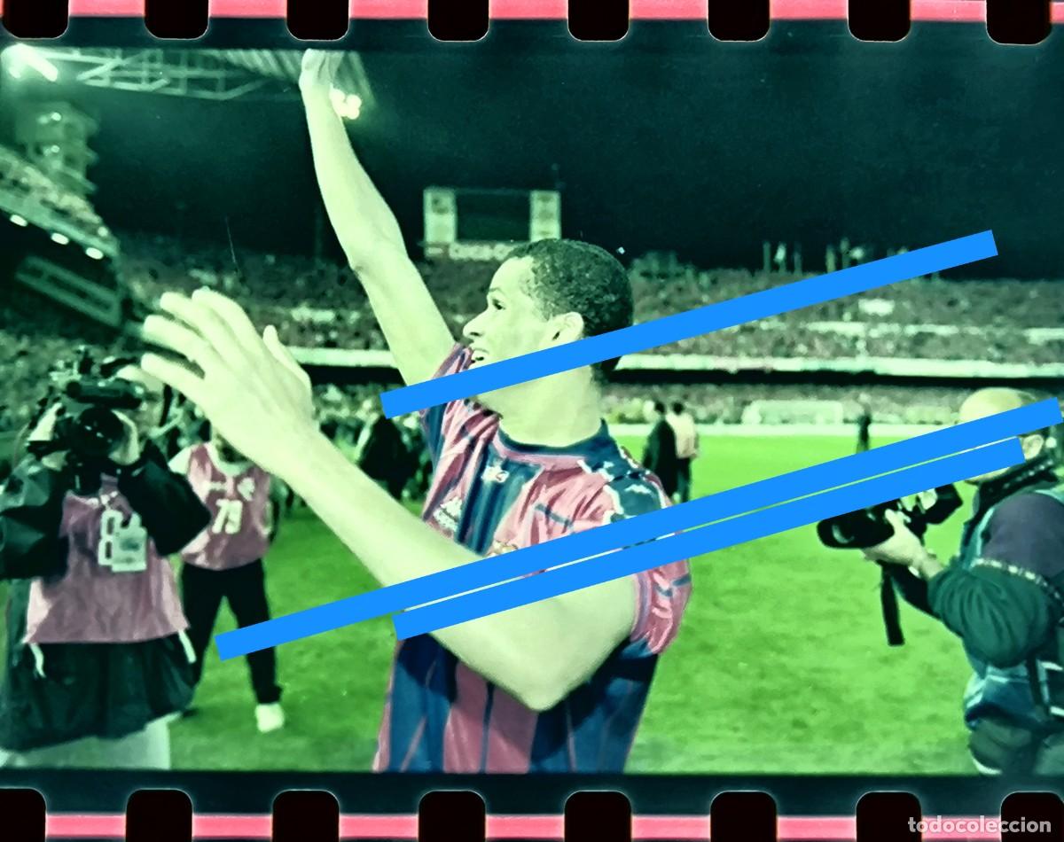 Fotografia antica: Negativo de fotograf&iacute;a. Jugador de f&uacute;tbol Rivaldo. FC Barcelona.
