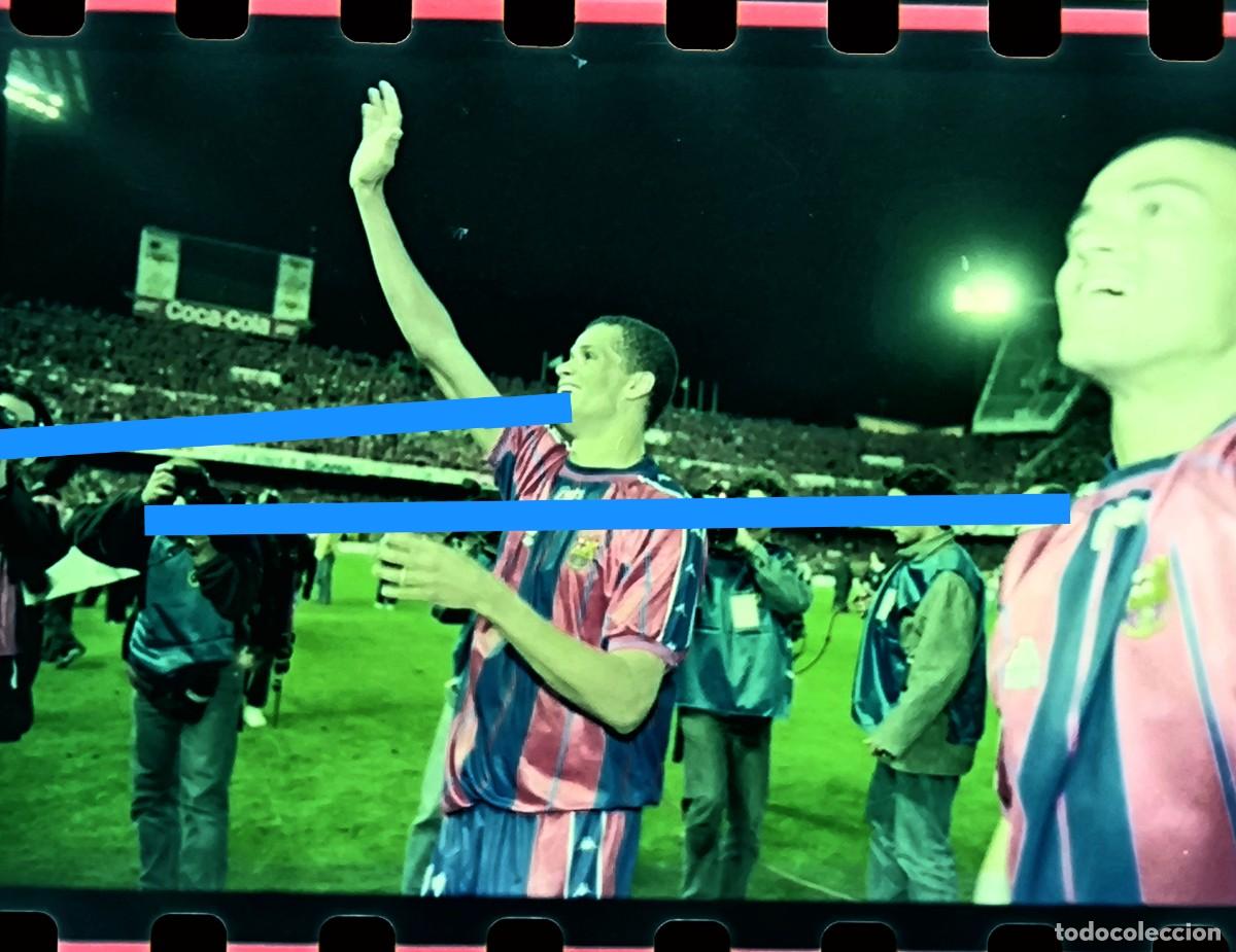 Fotografia antica: Negativo de fotograf&iacute;a. Jugador de f&uacute;tbol Rivaldo. FC Barcelona.