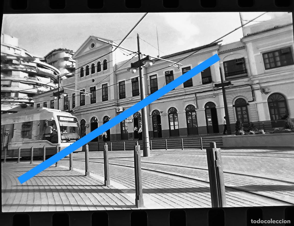 Fotograf&iacute;a antigua: Antiguo negativo de fotograf&iacute;a. Tranv&iacute;a. Valencia. A&ntilde;o 1994