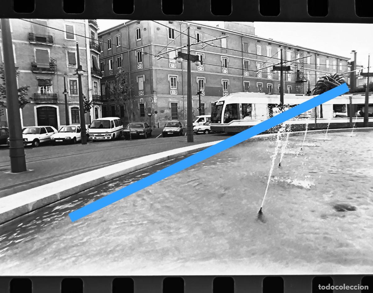 Fotograf&iacute;a antigua: Antiguo negativo de fotograf&iacute;a. Tranv&iacute;a. Valencia. A&ntilde;o 1994