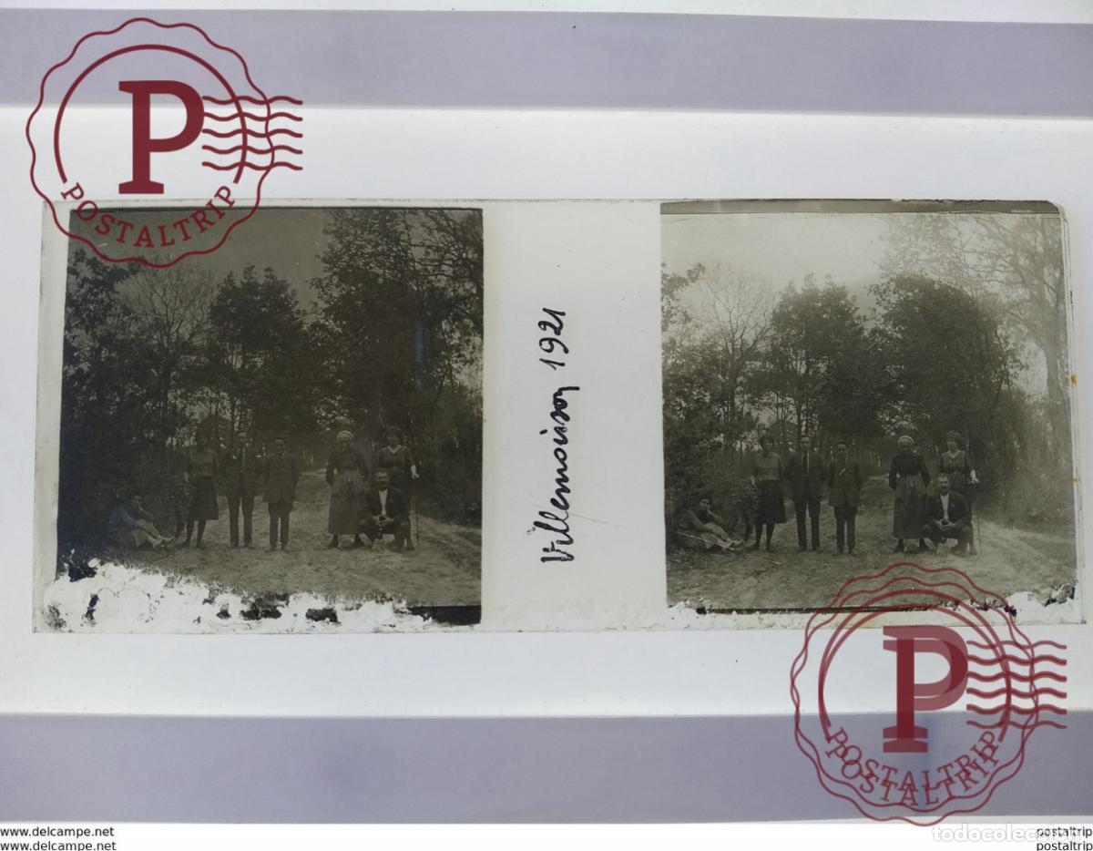 Antique Photography: Villemoison 1921 St&eacute;r&eacute;o sur verre plaque de Verre Fran&ccedil;e