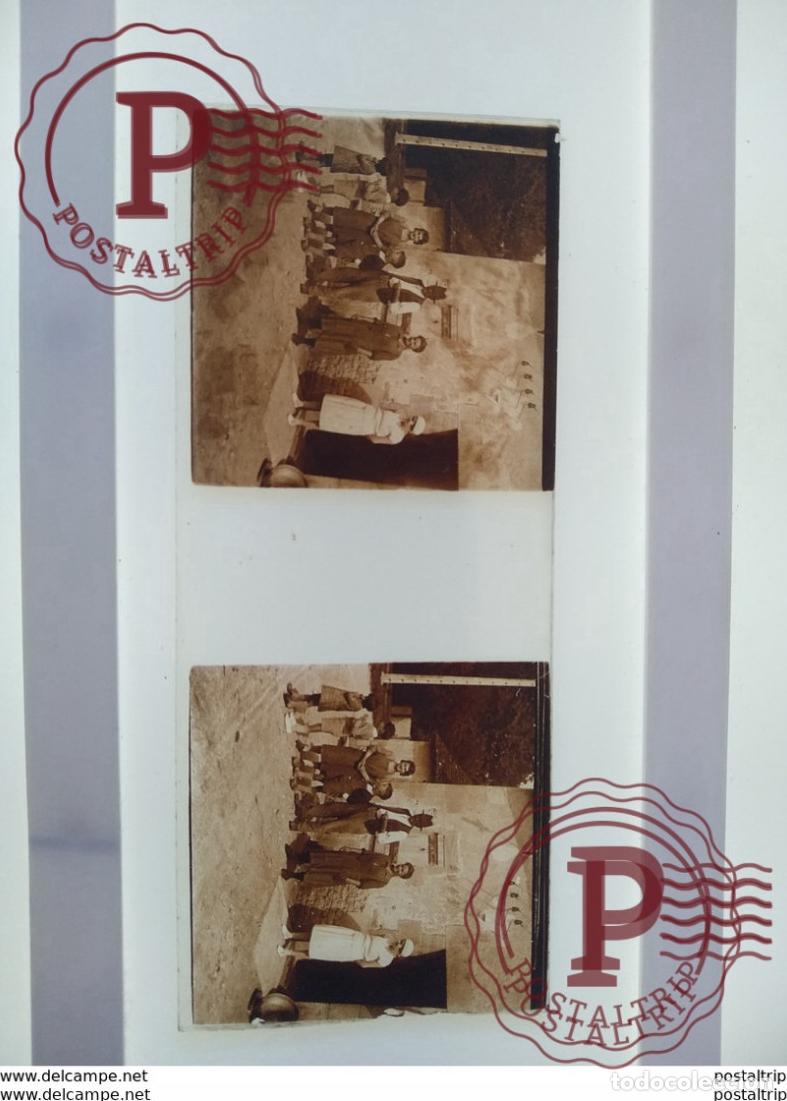 Antique Photography: St&eacute;r&eacute;o sur verre plaque de Verre Fran&ccedil;e la famille
