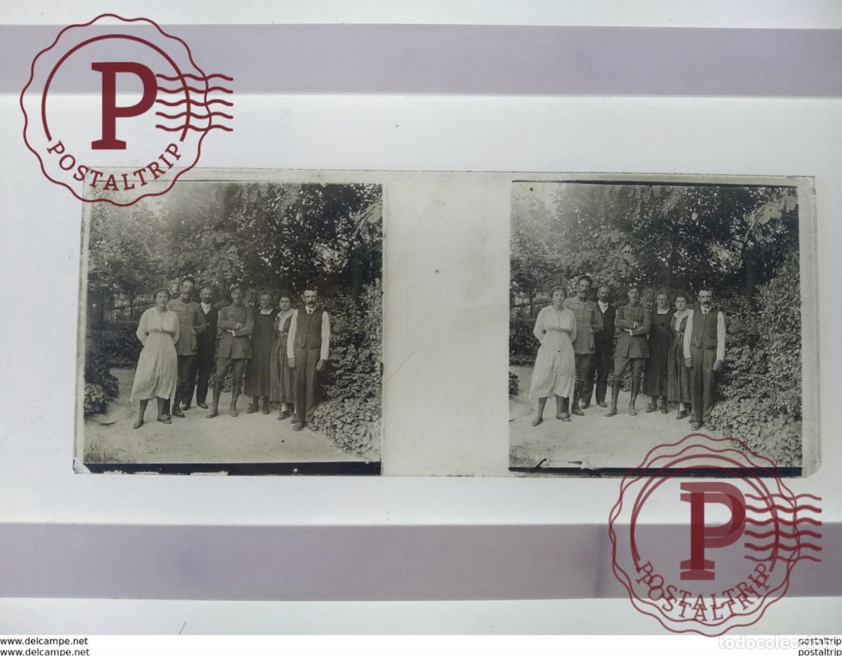 Antique Photography: St&eacute;r&eacute;o sur verre plaque de Verre Fran&ccedil;e Guerre Militaire