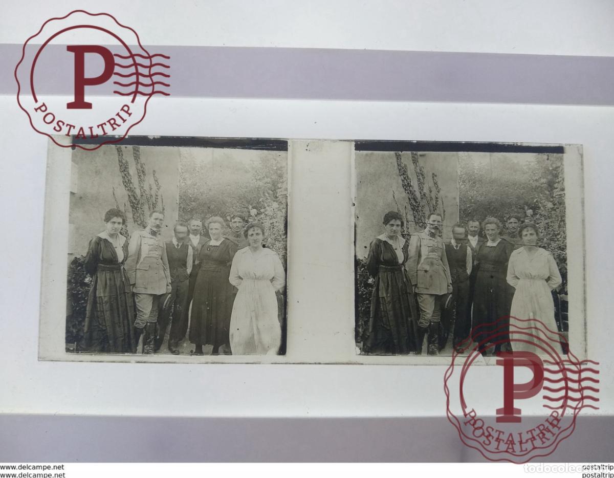 Antique Photography: St&eacute;r&eacute;o sur verre plaque de Verre Fran&ccedil;e Guerre Militaire