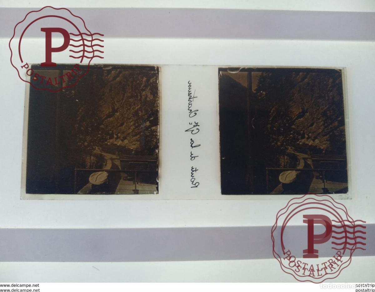 Antique Photography: Route de la Gde Chartreuse St&eacute;r&eacute;o sur verre plaque de Verre Fran&ccedil;e &Eacute;glise Religieux