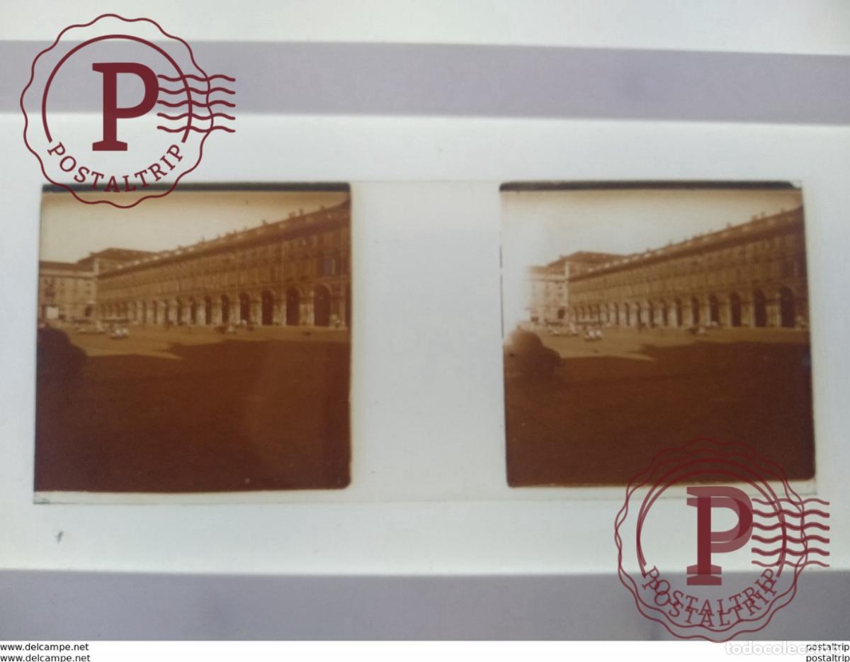 Antique Photography: St&eacute;r&eacute;o sur verre plaque de Verre Espagne Barcelone