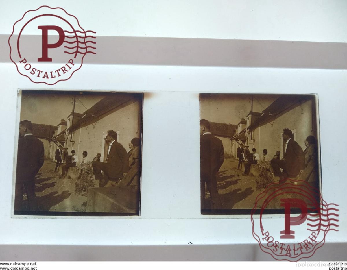 Antique Photography: St&eacute;r&eacute;o sur verre plaque de Verre Fran&ccedil;e F&ecirc;stes