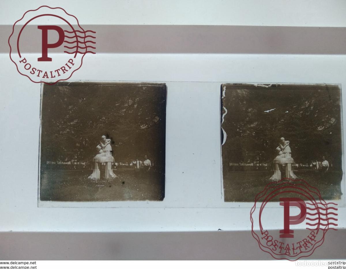 Antique Photography: St&eacute;r&eacute;o sur verre plaque de Verre Fran&ccedil;e des monuments