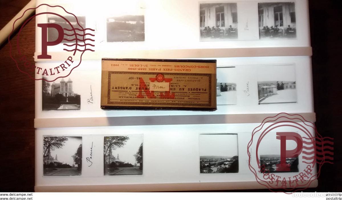 Fotograf&iacute;a antigua: LOT DE 12 Plaques de verre st&eacute;r&eacute;oscopique PAU Pyr&eacute;n&eacute;es-Atlantiques FRANCE Fonds Victor FORBIN 1