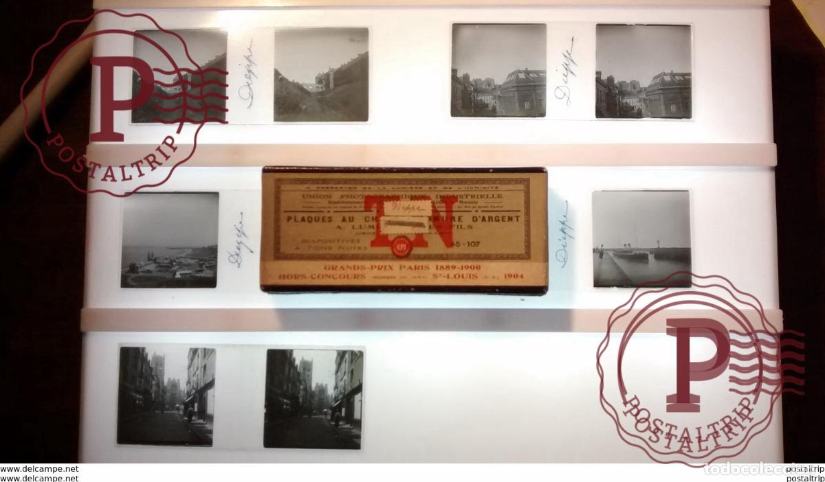 Fotograf&iacute;a antigua: LOT DE 5 Plaques de verre st&eacute;r&eacute;oscopique DIEPPE Seine Maritime FRANCE Fonds Victor FORBIN 1864-1947