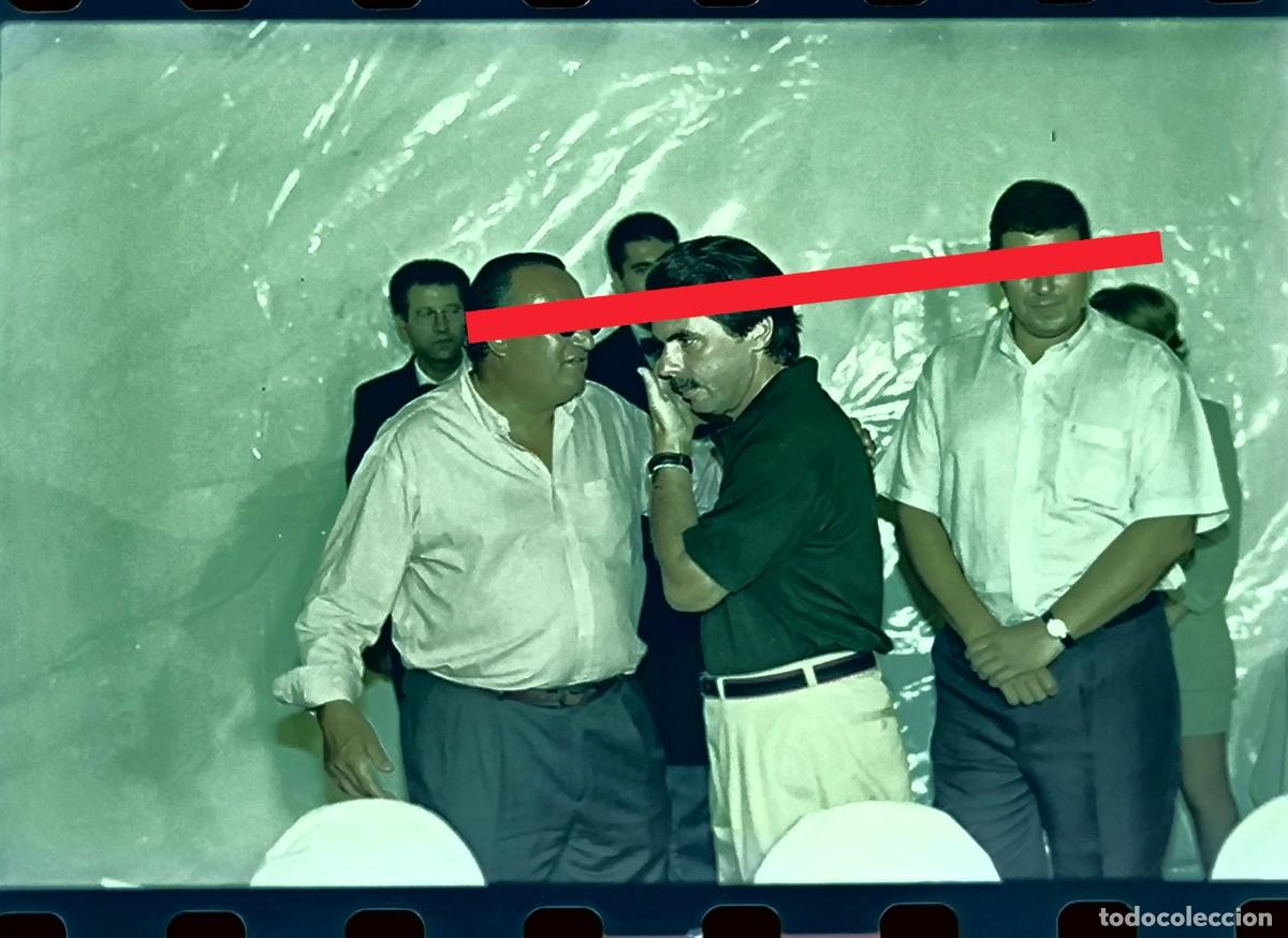 Fotograf&iacute;a antigua: Negativo de fotograf&iacute;a. Visita de Jos&eacute; Mar&iacute;a Aznar a Alcora Castell&oacute;n. A&ntilde;o 1999