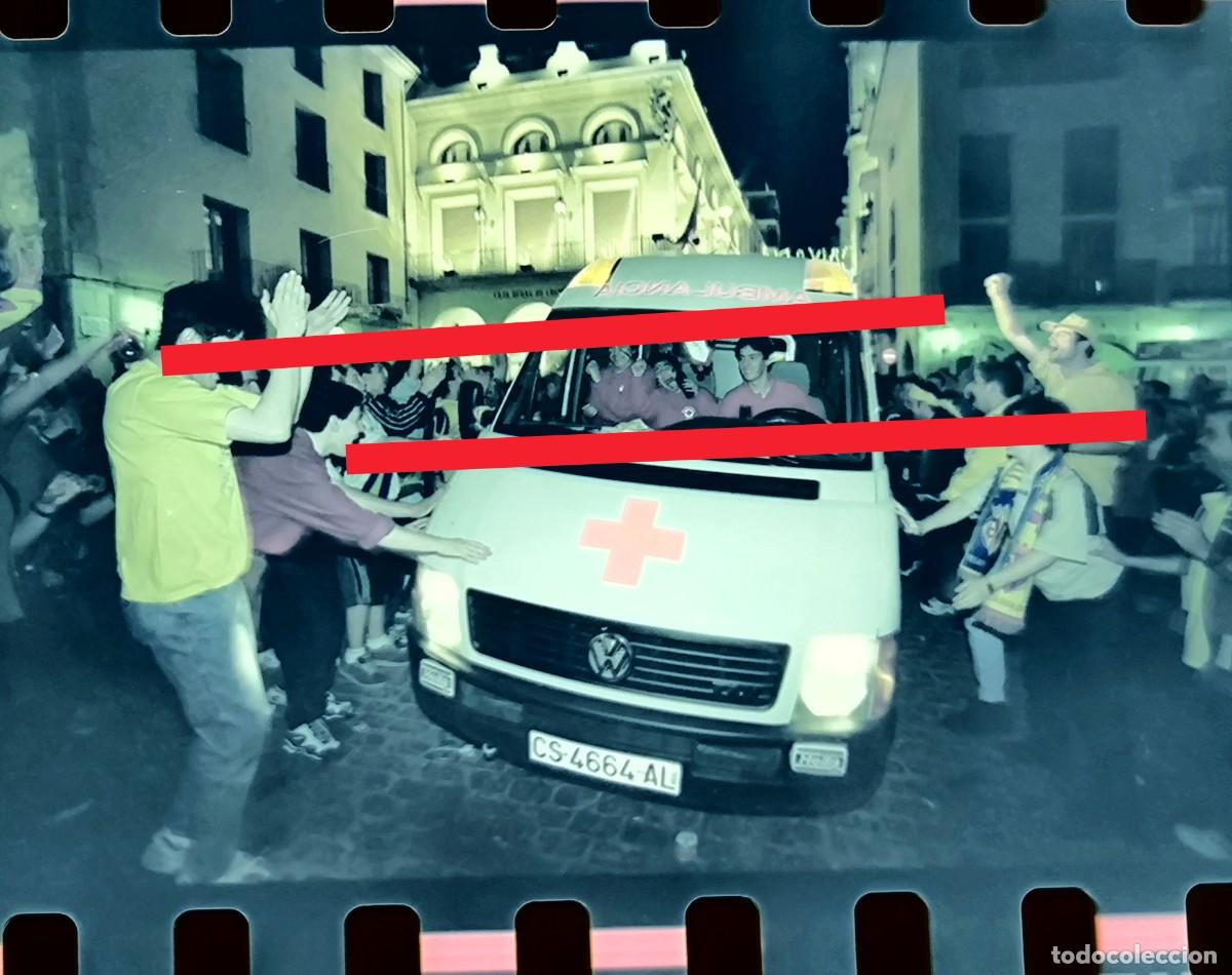 Fotograf&iacute;a antigua: Negativo de fotograf&iacute;a. Celebraci&oacute;n ascenso primera divisi&oacute;n. Villarreal club de f&uacute;tbol. A&ntilde;o 1998