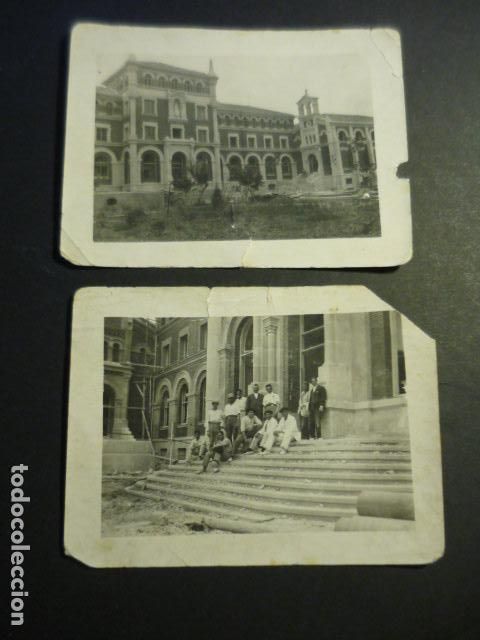 Fotograf&iacute;a antigua: LOGRO&Ntilde;O LA RIOJA 5 FOTOGRAFIAS CONSTRUCCION DEL SEMINARIO 1929 9 X 12 CM