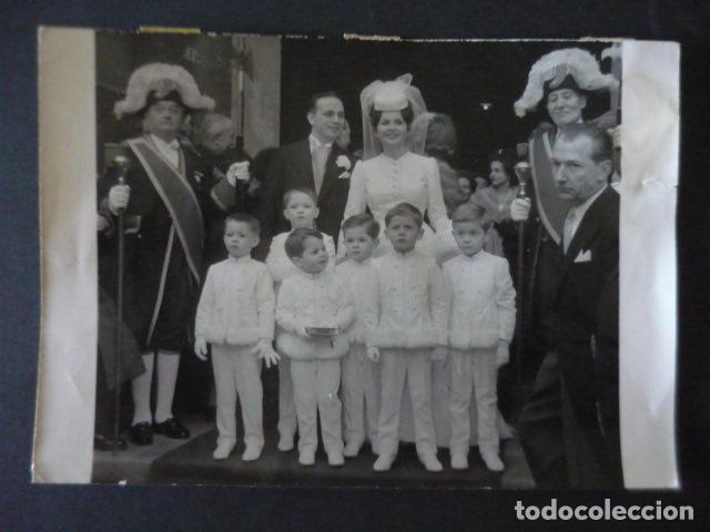 Fotograf&iacute;a antigua: PARIS BODA DE MARIA MURAT CON ALAIN GUILLAUME ANTIGUA FOTOGRAFA 15 X 21,5 CM