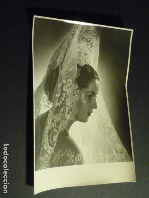 Fotograf&iacute;a antigua: SEVILLA CARMEN ALBENIZ ESCUELA FLAMENCO BAILAORA ANTIGUA FOTOGRAFIA HARETON FOTOGRAFO 12 X 18 CM