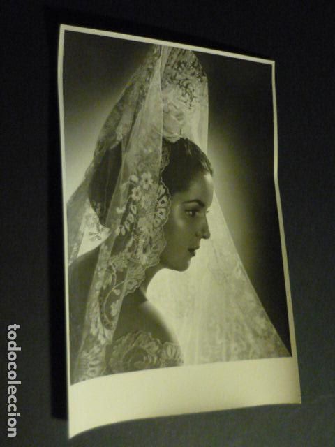 Fotograf&iacute;a antigua: SEVILLA CARMEN ALBENIZ ESCUELA FLAMENCO BAILAORA ANTIGUA FOTOGRAFIA HARETON FOTOGRAFO 12 X 18 CM