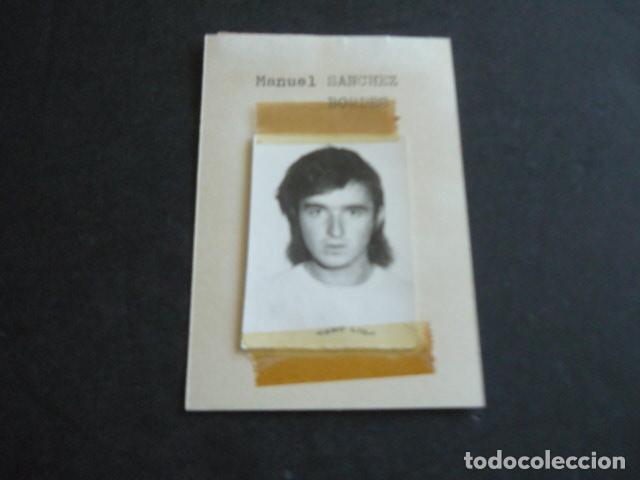 Fotograf&iacute;a antigua: MADRID DELINCUENTE MANUEL SANCHEZ FOTOGRAFIA POLICIA 1976 ANTIGUA FOTOGRAFIA ORIGINAL 4 X 5 CM