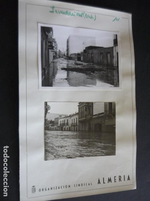Fotograf&iacute;a antigua: ADRA ALMERIA INUNDACIONES CONJUNTO 8 FOTOGRAFIAS SOBRE CARTULINA ORGANIZACION SINDICAL 21 X 32 CM