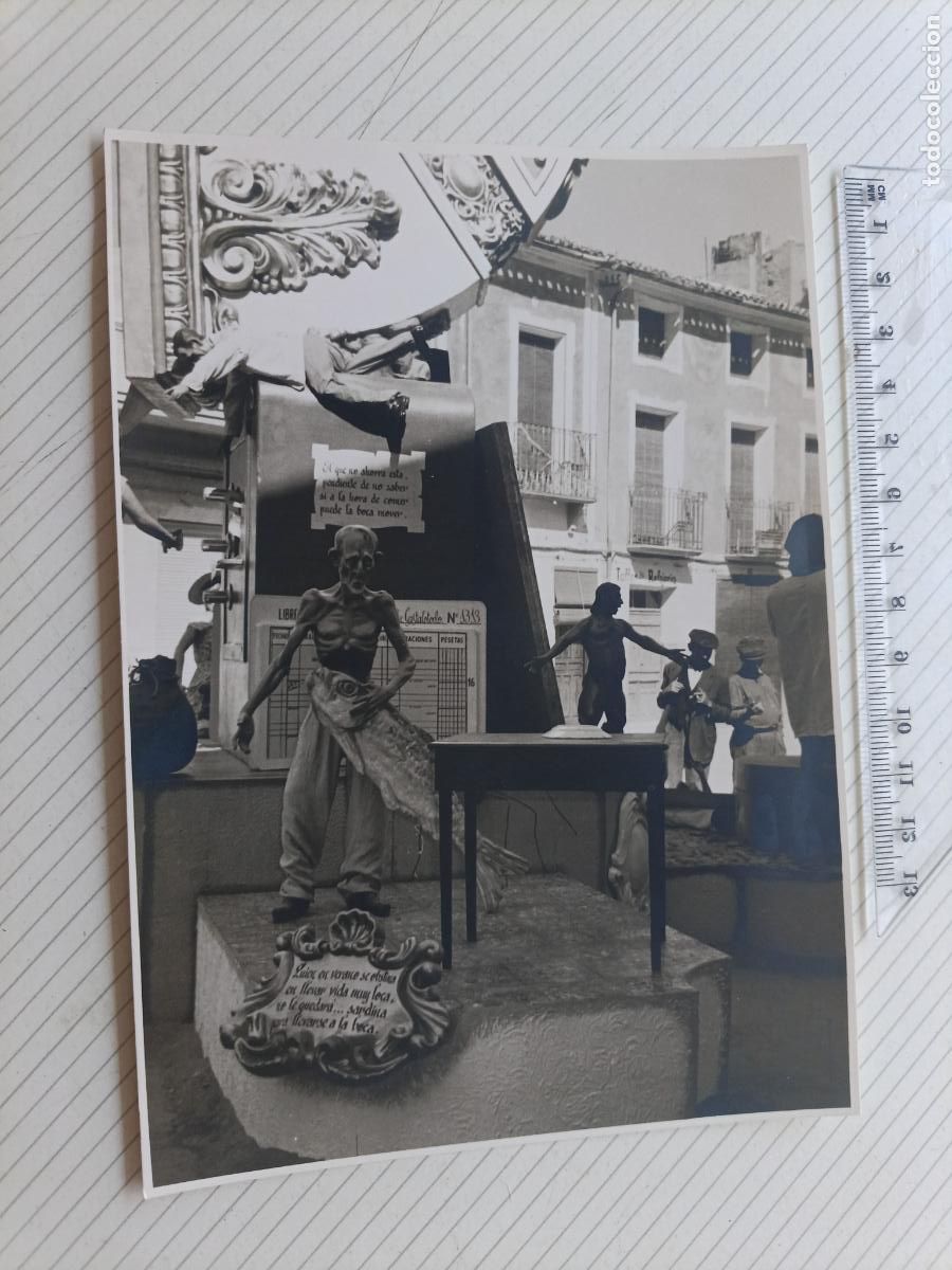 Fotograf&iacute;a antigua: Elda, Alicante. Falla. Fotos Montesinos. Foto gran formato