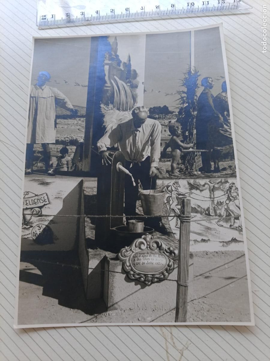 Fotograf&iacute;a antigua: Elda, Alicante. Falla. Fotos Montesinos. Foto gran formato