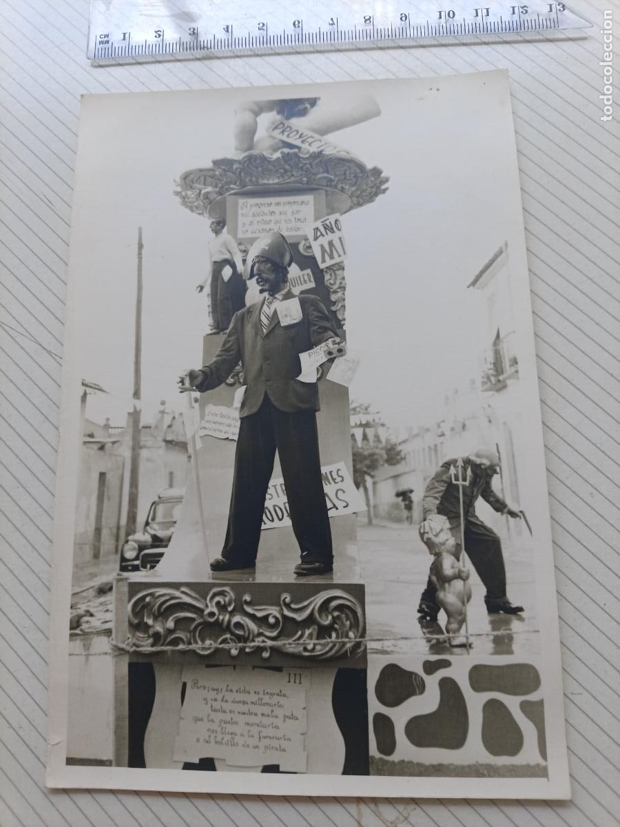 Fotograf&iacute;a antigua: Elda, Alicante. Falla. Fot&oacute;grafo Carlson. Falla Trinquete