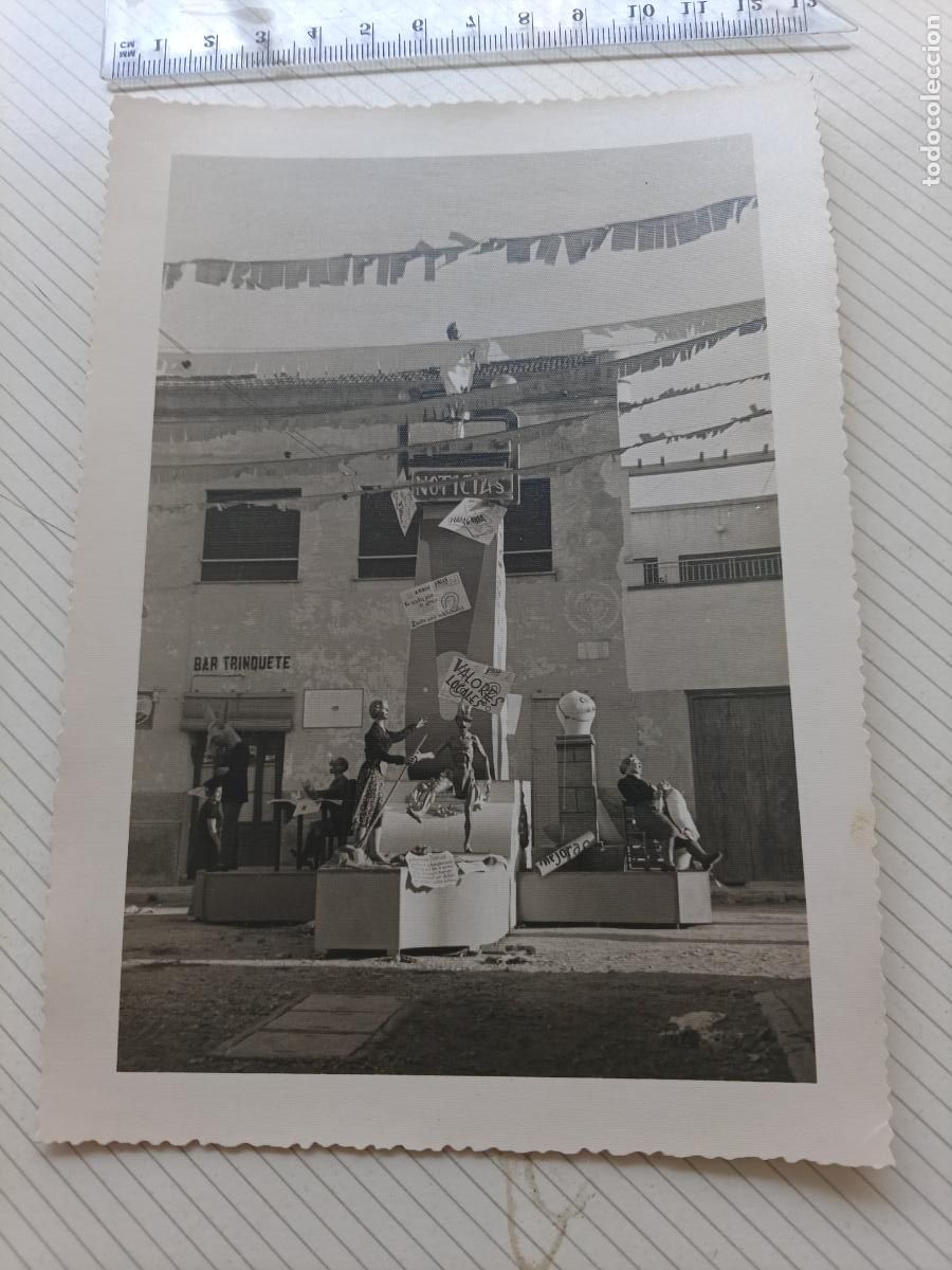 Fotograf&iacute;a antigua: Elda, Alicante. Falla. Fotos Montesinos. Gran formato