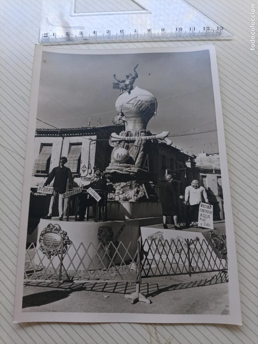 Fotograf&iacute;a antigua: Elda, Alicante. Falla. Fot&oacute;grafo Carlson. 1967. Gran formato