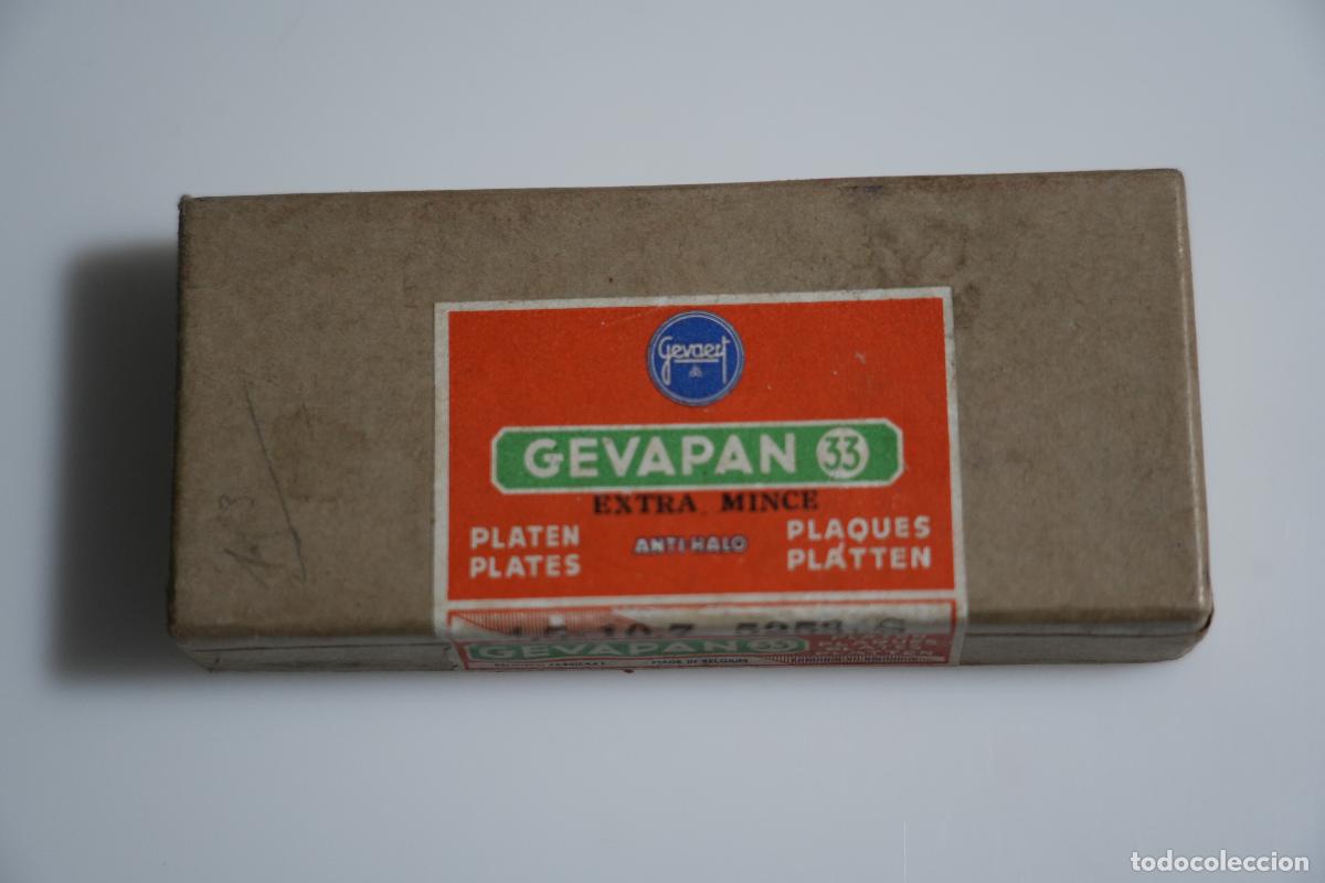 Fotograf&iacute;a antigua: Caja placas cristal negativo -GEVAPAN 33 ANTI HALO DE 10,7X4,5 - Sin abrir PRECINTADA