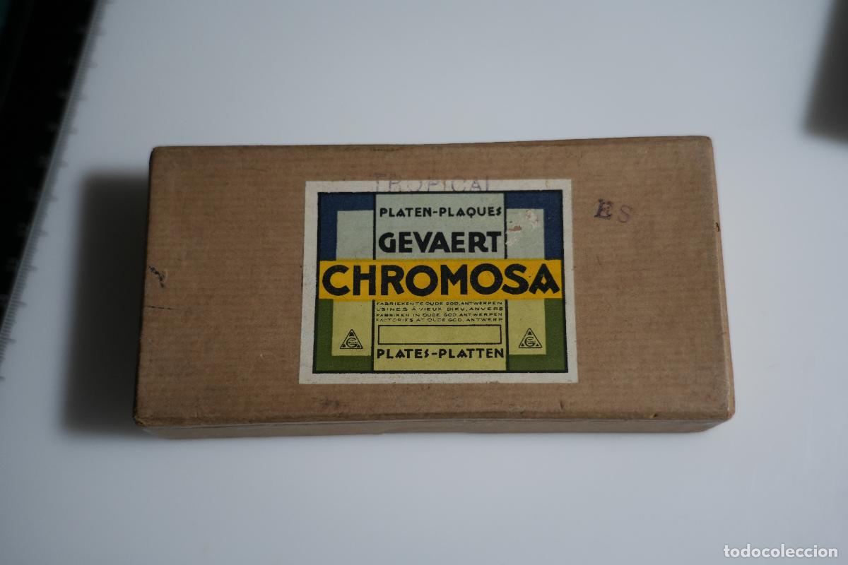 Fotograf&iacute;a antigua: Caja placas cristal negativo -GEVAERT CHROMOSA 6X13 - Sin abrir PRECINTADA
