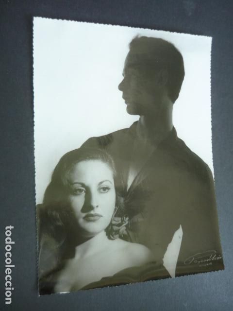 Fotograf&iacute;a antigua: CARMEN AZOFRA Y FERNANDO ZANOLI PAREJA BAILE FLAMENCO FOTOGRAFIA PEREZ DE LEON FOTOGRAFO 18 X 24 CM
