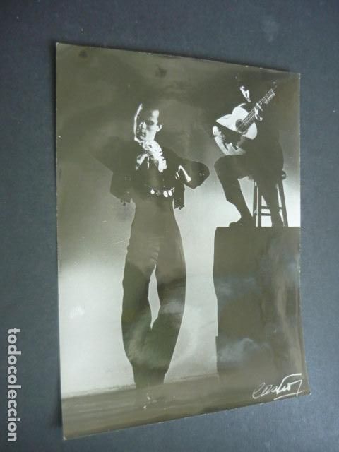 Fotograf&iacute;a antigua: CARMEN AZOFRA Y FERNANDO ZANOLI PAREJA BAILE FLAMENCO FOTOGRAFIA PEREZ DE LEON FOTOGRAFO 18 X 24 CM