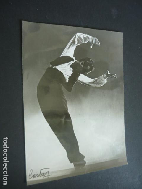 Fotograf&iacute;a antigua: CARMEN AZOFRA Y FERNANDO ZANOLI PAREJA BAILE FLAMENCO FOTOGRAFIA PEREZ DE LEON FOTOGRAFO 18 X 24 CM