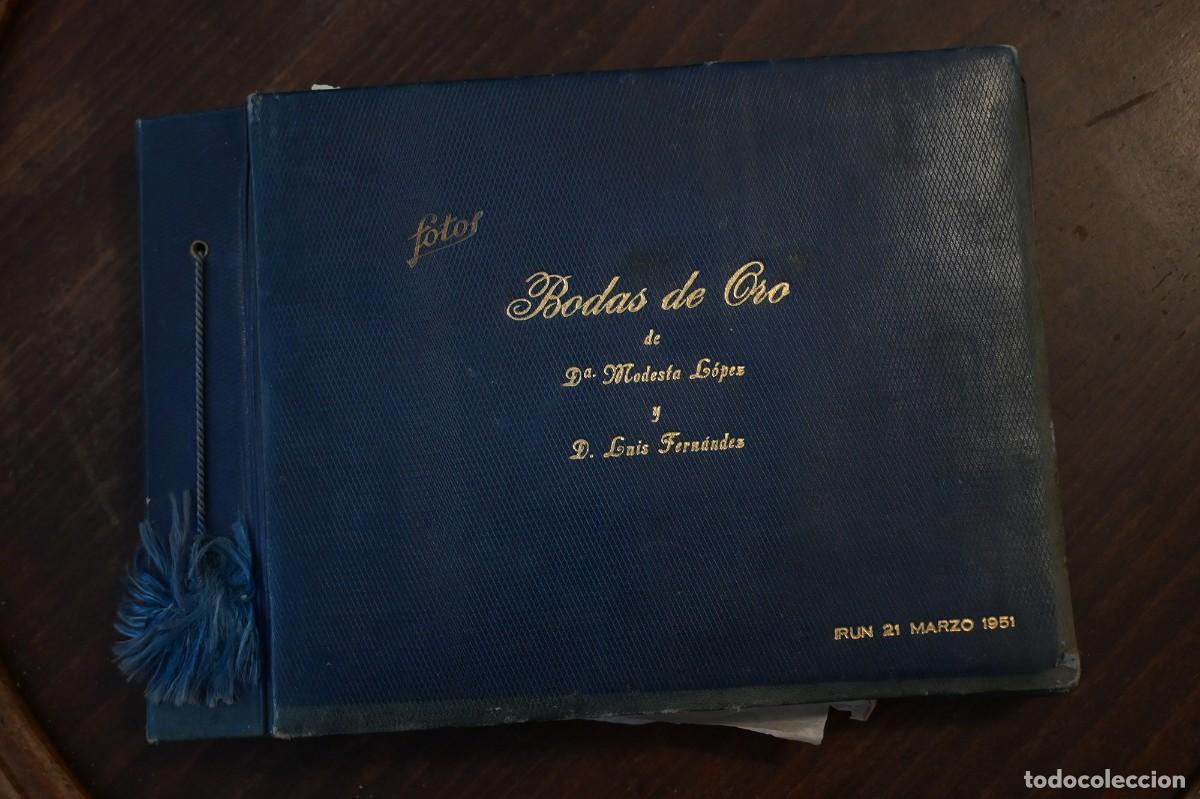 Fotograf&iacute;a antigua: Album Irun anniversaire de mariage 1951 avec nombreuses photos ann&eacute;es 40,foto Cruz Irun, foto Marin