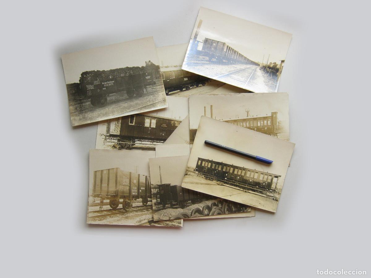 Fotograf&iacute;a antigua: LOTE DE 10 FOTOGRAF&Iacute;AS ANTIGUAS DE FERROCARRILES. F&Aacute;BRICA DE VAGONES HANNOVERSCHE WAGGONFABRIK