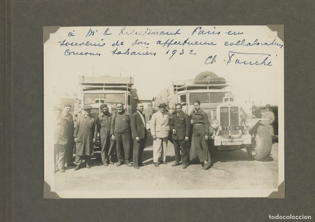 Fotograf&iacute;a antigua: Album photo original &ndash; Concours Saharien 1932 &ndash; Entre Alger et Gao avec d&eacute;dicace de Charles Fouch&eacute;
