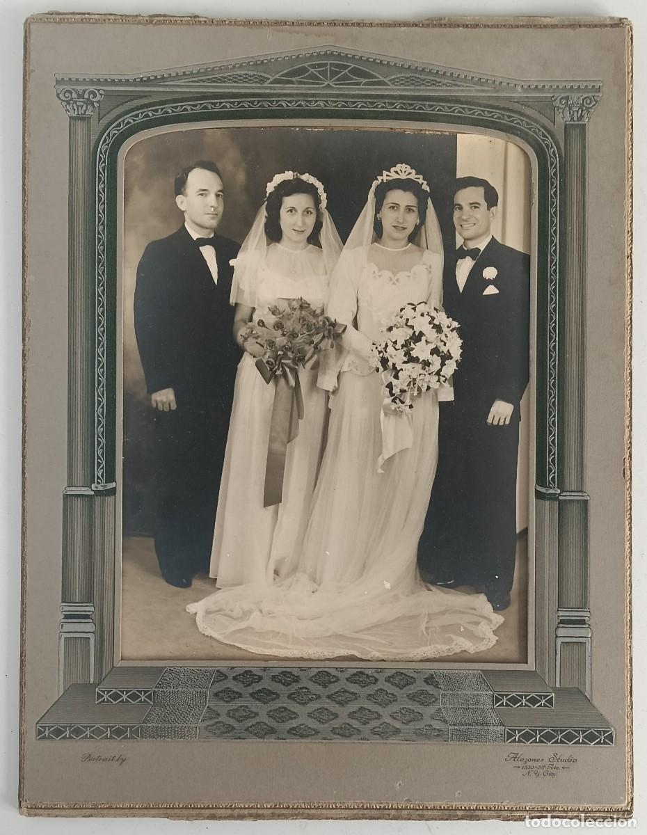 Fotograf&iacute;a antigua: NUEVA YORK 1936 LOTE DE 2 FOTOGRAFO ALEZONES ESTUDIO FORMATO 27 x 35 cm