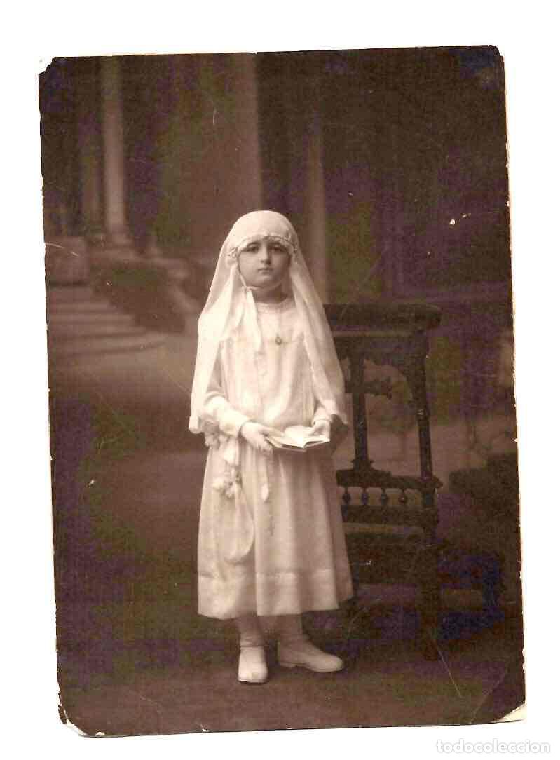 Fotograf&iacute;a antigua: TARJETA POSTAL NI&Ntilde;A PRIMERA COMUNION. ESPA&Ntilde;A. C.1925