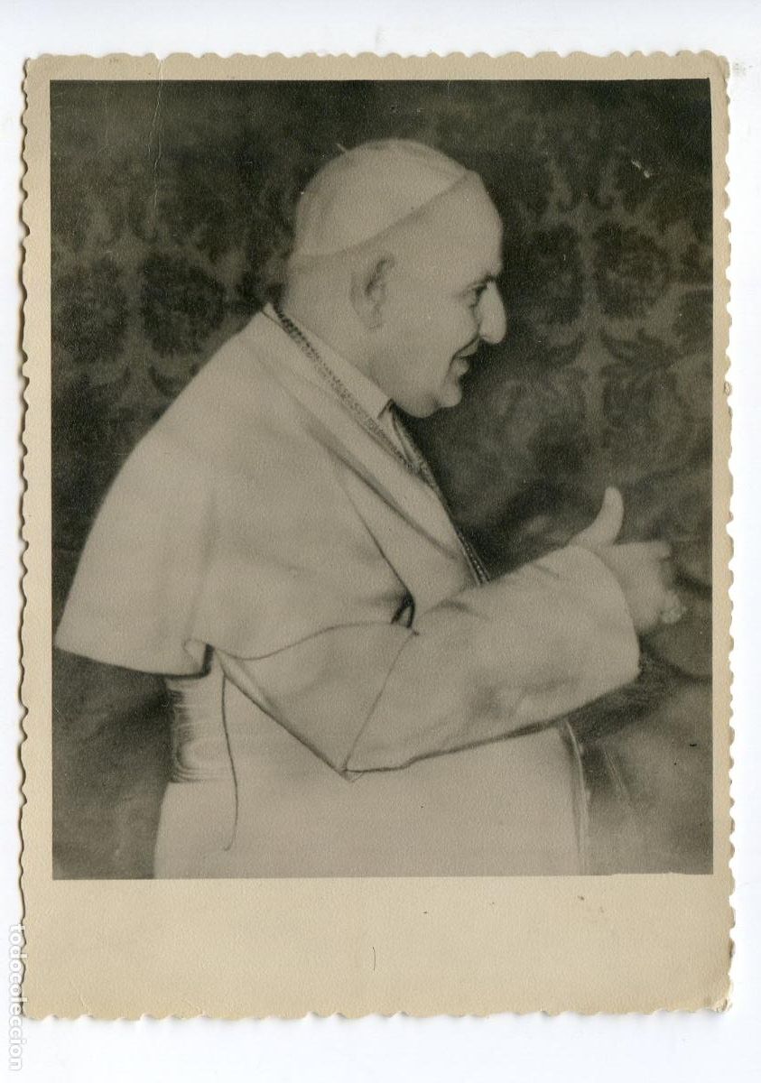 Fotograf&iacute;a antigua: Fotograf&iacute;a del Papa Juan XXIII, sin indicaci&oacute;n de fecha ni autor