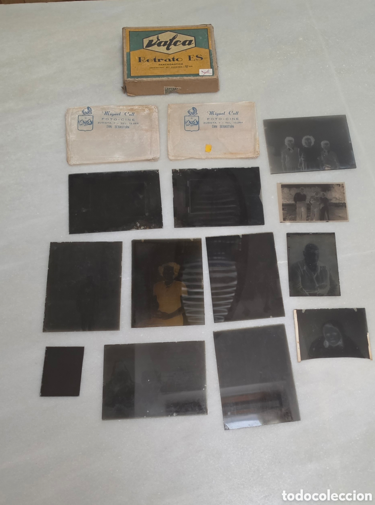 Fotograf&iacute;a antigua: VALCA. CAJA DE NEGATIVOS DE CRISTAL.
