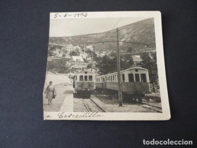 Photographie ancienne: CERCEDILLA MADRID ESTACION FERROCARRIL 1928 ANTIGUA FOTOGRAFIA 8,5 X 9 CM