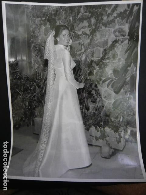 Fotograf&iacute;a antigua: SONIA PASTOR NOVIA BODA CON VICENTE ALMAGRO ANTIGUA FOTOGRAFIA 18 X 24 CM